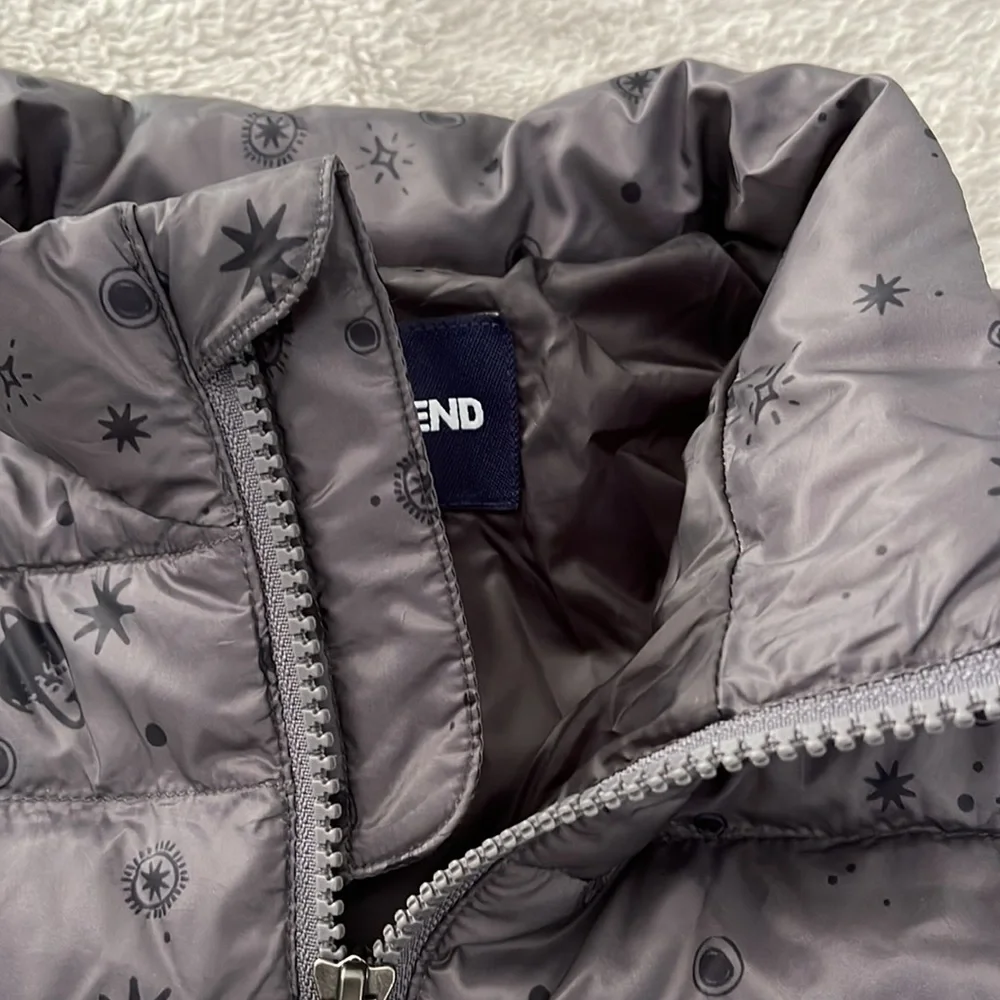 Lands End grey puffer jacket